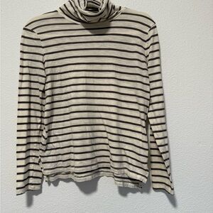 Madewell Striped Long Sleeve Tee - Cream and Black